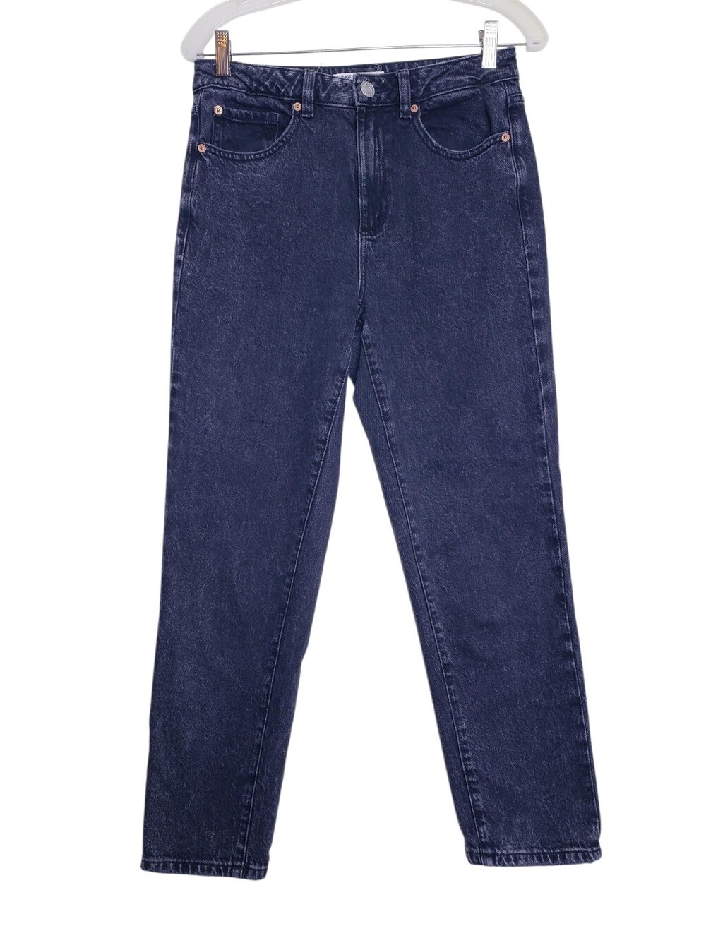 Garage Denim Faded Black High Rise Waist Mom Jeans Women's Junior's Size 7